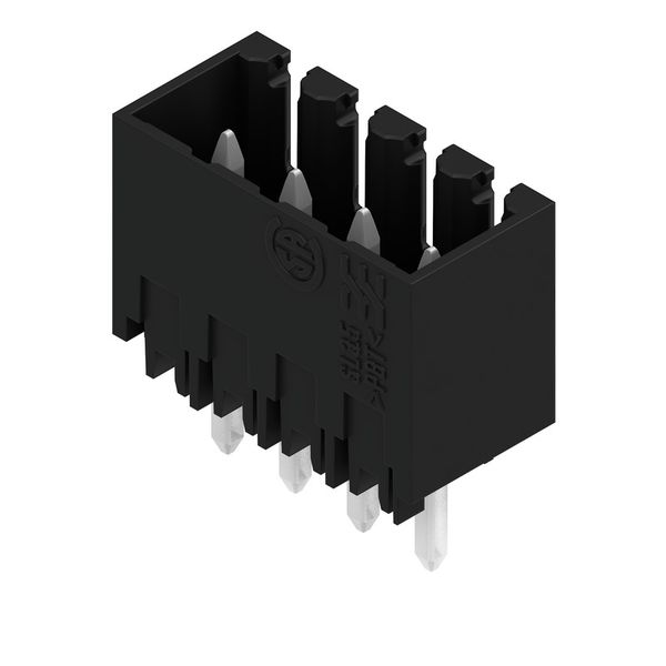 PCB plug-in connector, male header, closed side, THT solder connection, 3.50 mm, Number of poles: 4, 180°, Solder pin length (l): 4.5 mm, tinned, black, Box image 4