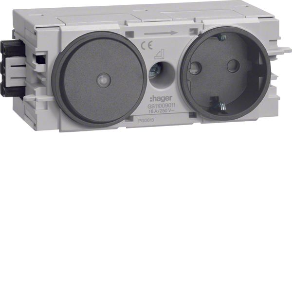 Socket-outlet+Switch Wago C-Profile gb image 1