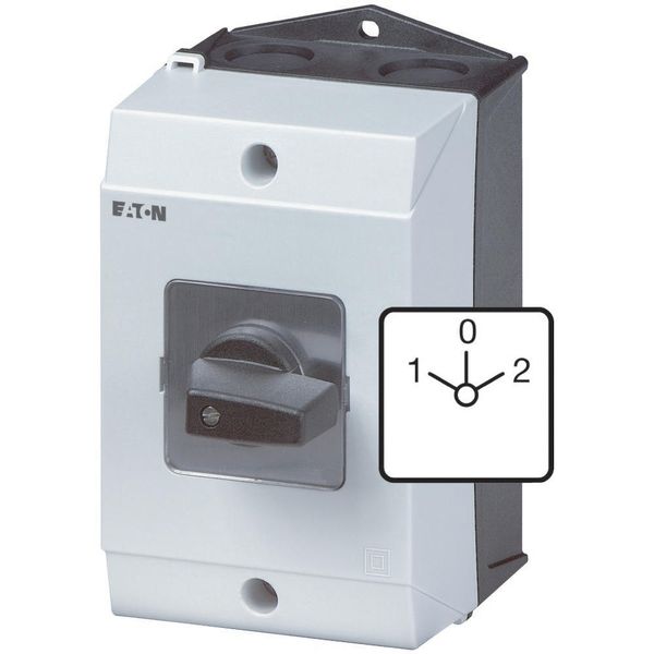T3-3-8401/I2 Reversing switches, T3, 32 A, surface mounting, 3 contact unit(s), Contacts: 5, 60 °, maintained, With 0 (Off) position, 1-0-2, Design number 8401 image 29