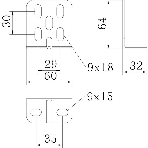 BW 64 32 FT Fastening bracket lightweight version 60x64x32 image 2
