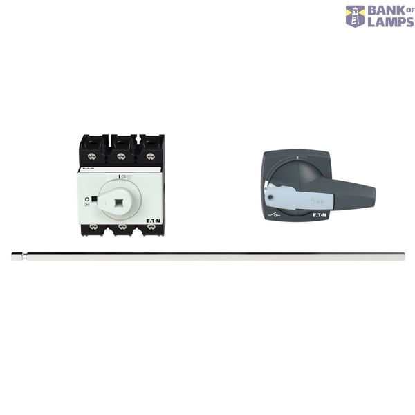 P3 Main switch, 80 A,Rear mounting, 3 pole, Form M4/K2-G, Gray, Short  image 3