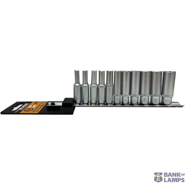 Socket set Ironside 1/4"4-13mm Long 11pcs. image 1