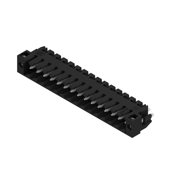 PCB plug-in connector, male header, Solder flange, THT/THR solder connection, 3.50 mm, Number of poles: 15, 180°, Solder pin length (l): 3.2 mm, tinned, black, Box image 5