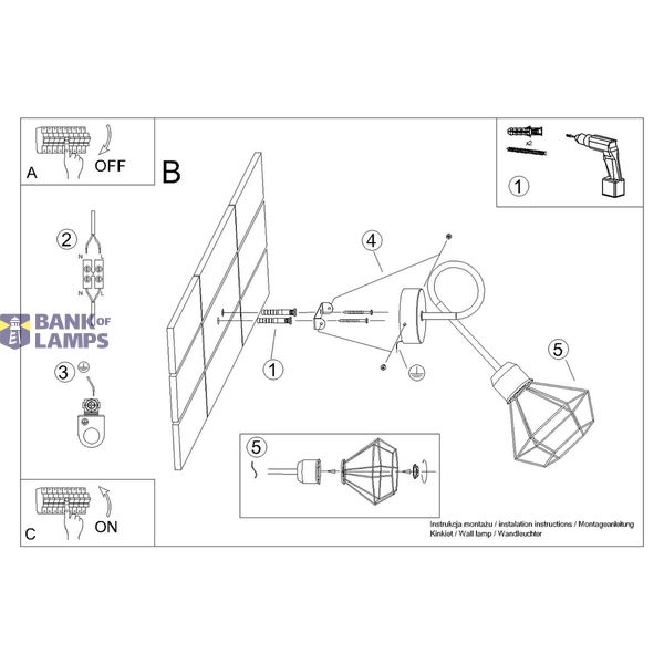 WALL LAMP ARTEMIS 1S BLACK E14 1X40 IP20 image 3