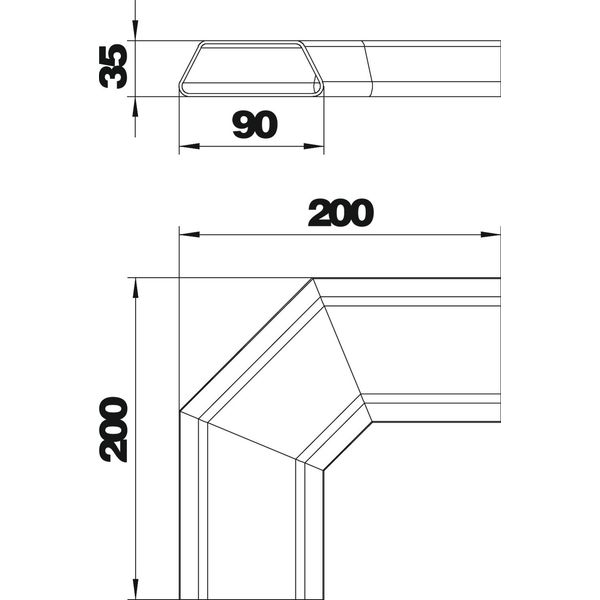 KH DU 9035 90 Bend, horizontal, 90° for DU 6035 image 2