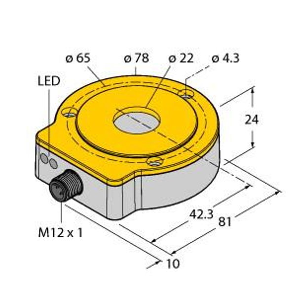 Contactless Encoder Incremental: 500 ppr   RI360P0-QR24M0-0500X2-H1181 image 1