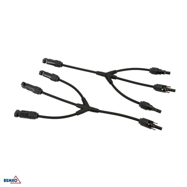 PHOTOVOLTAIC MC4 CONNECTOR 1000V TRIPLE PARALLEL WITH CABLE STEAM image 1