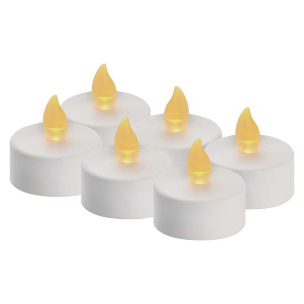 LED decoration – 6x tealight, white, 6x CR2032, indoor, vintage image 1
