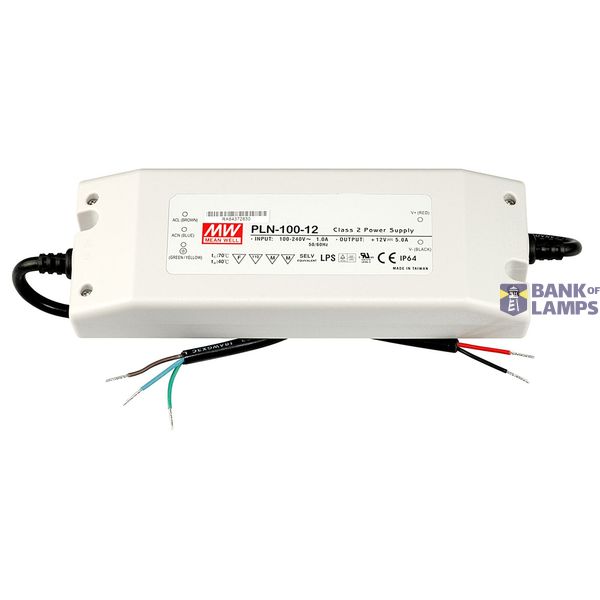 PLN-100-36 Led driver, Class2 PFC 95W, 36V, 2.65A CV+CC, MEAN WELL image 1