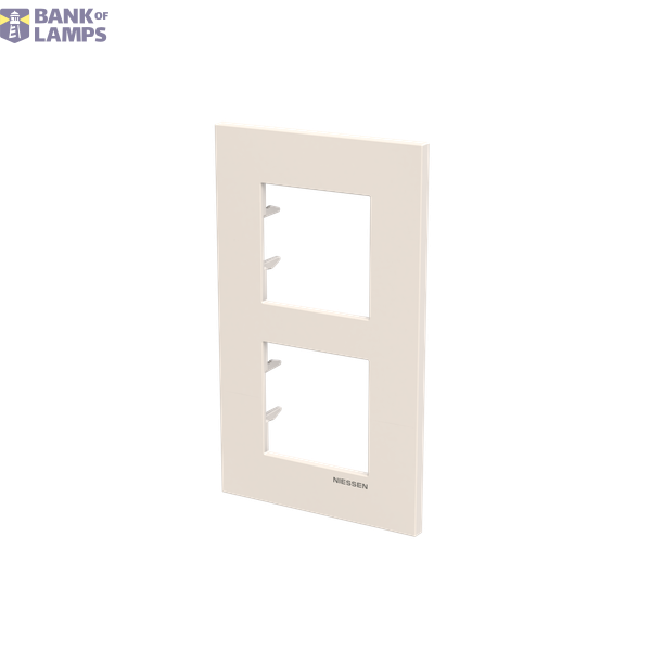 Frame 2-gang / 2+2-modules - Niessen logo - S - White image 2