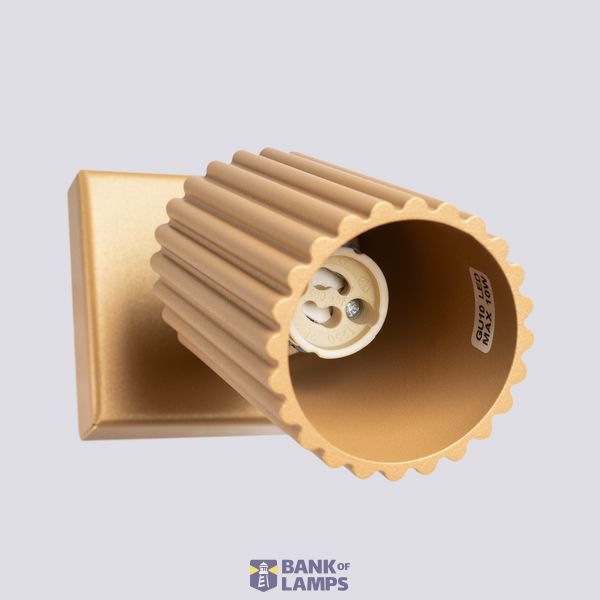 WALL LAMP WITH MOVABLE SPOTLIGHT CARBON GOLD FOR HALL GU10 image 5