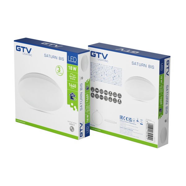 LED luminaire SATURN BIS, 18 W, 1440 lm, 4000K, AC180-250V, PF>0.5, IP54, Ø315 mm image 3