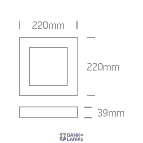 BLACK PLAFO 22W WW IP40 230V image 2