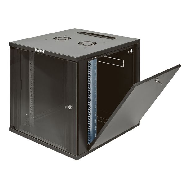 Wallmount fix cabinet Linkeo 19 inches 12U 600mm width 600mm depth flatpack image 2