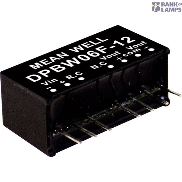 DPBW06F-05 DC/DC converter 9-36V:+/-5V 600mA 6W, MEAN WELL image 1