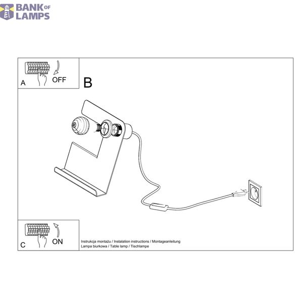 INCLINE DESK LAMP WHITE E27 1X60W IP20 image 3