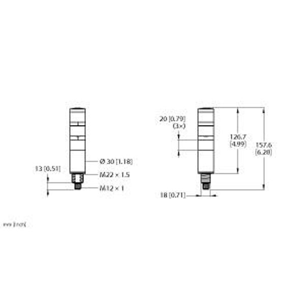 LED Signal Light Tower Light   TL30BGYRXXNXQD image 1