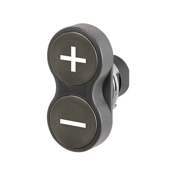 Twin push-button +/-, black-black image 1