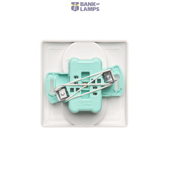 Triple illuminated push button, LED not replaceable Color: blue, (module), 10AX, quick connection, satin, metallized image 1