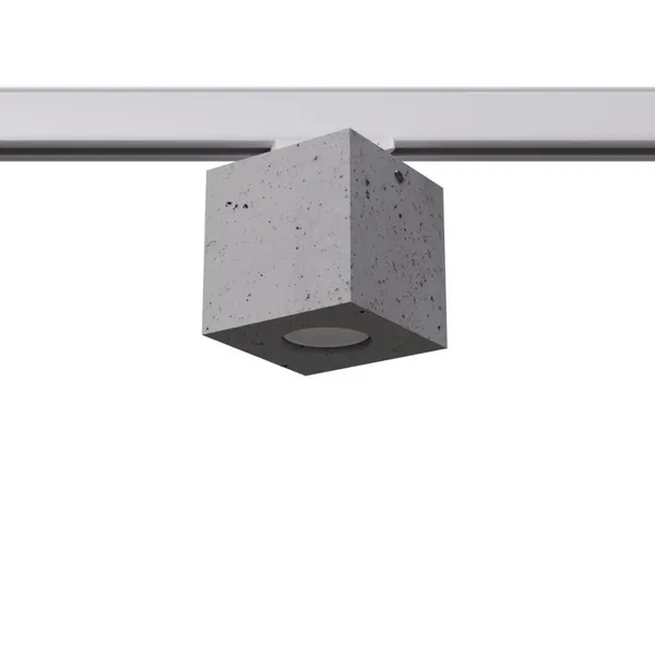 3-PHASE QUAD CONCRETE GU10 WHITE RAIL CEILING LAMP image 1