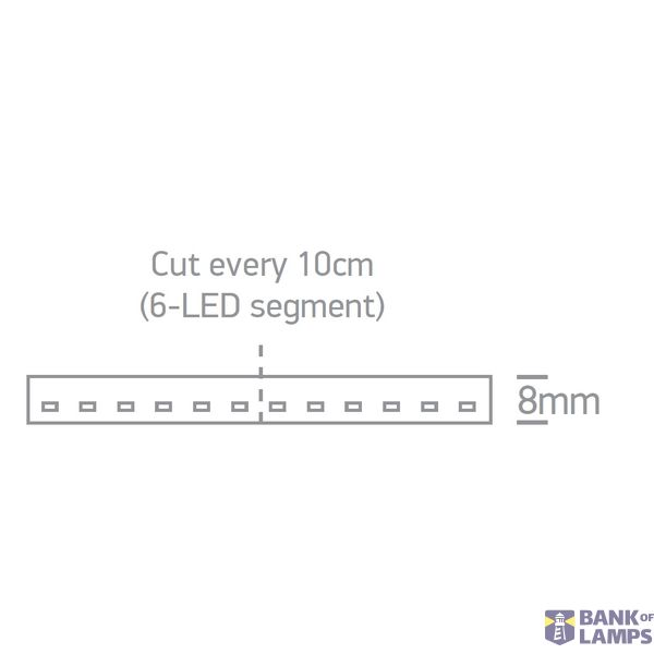 LED STRIP 24vDC WW 5m ROLL 4,8W/m IP20 VERTICAL LIGHT image 2