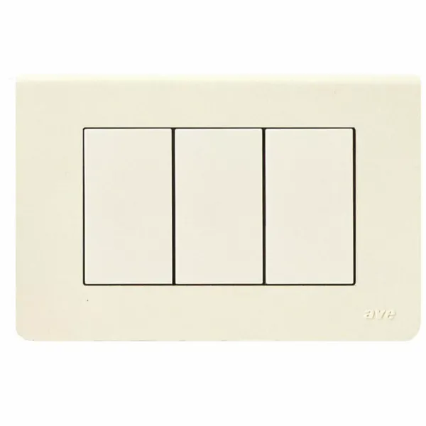 INSULAT. PLATE 3 GANGS WHITE BLANC image 1