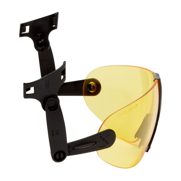 3M™ Hard Hat Integrated Safety Glasses, Amber, V9A image 7