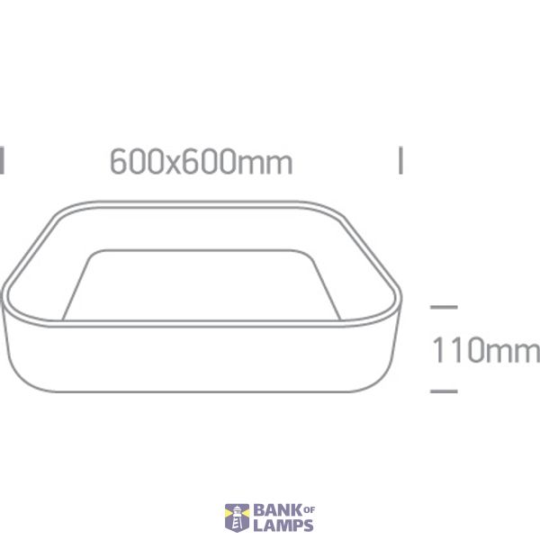 WHITE SQUARE PLAFO LED 50W WW IP20 230V image 3