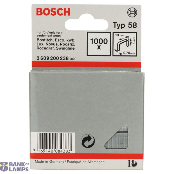 Fine wire staple, type 58 13 x 0.75 x 14 mm image 2