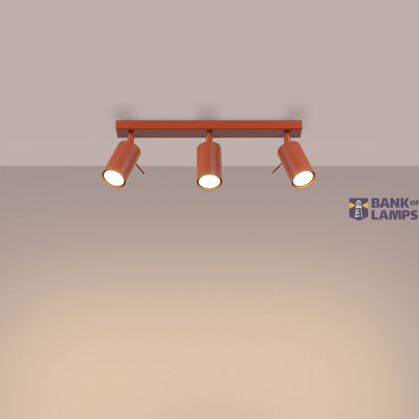 RING CEILING LAMP 3L RED OCHRE 3XGU10 image 3