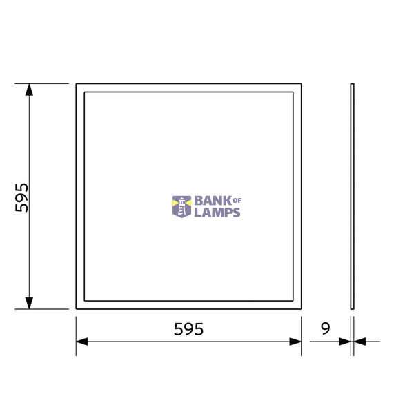LEDPanelRc-S-E2 Sq595-34W-4000-WH-U22 image 4