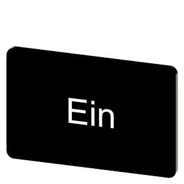 Labeling plate 17.5 x 27 mm, label black, labeling: Ein image 1