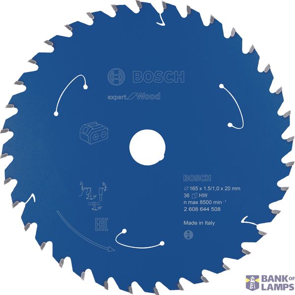 Expert for Wood Circular Saw Blade for Cordless Saws 165x1.5/1x20 T36 image 1