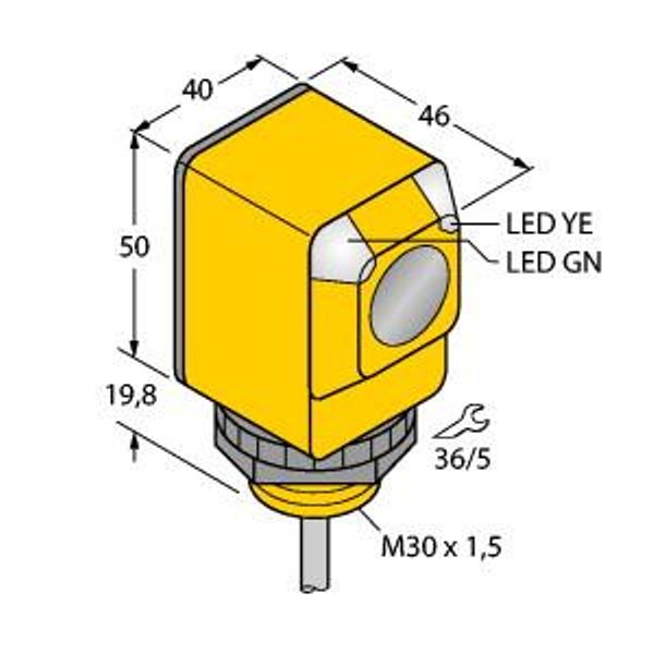 Photoelectric Sensor Retroreflective Sensor with Polarizing Filter   Q40RW3LP image 2