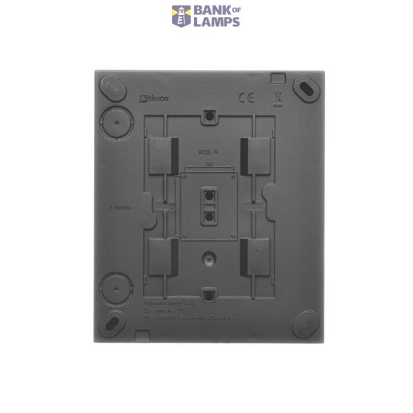 Two-way switch without pictogram, (module), Simon 24, IP20/IP44, 10AX, black matt image 1