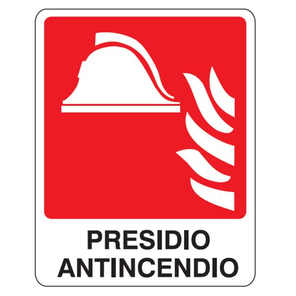Fire sign - Al - Dimensions: 250x310 mm image 1