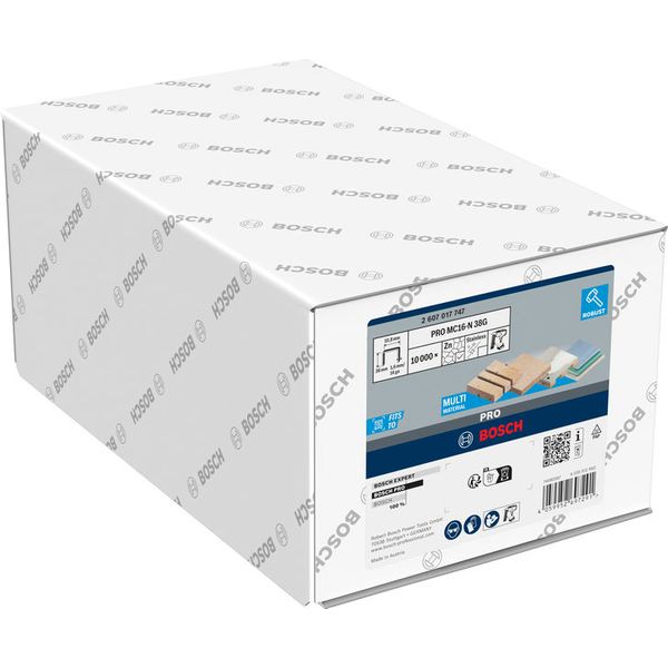 PRO MC16-N G, Medium Crown Staple 1.6/16g, 38mm, Galvanised, 10000pcs image 2