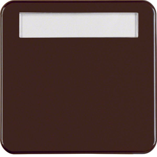 Rocker, lab. field, splash-proteced flush-mtd IP44, brown glossy image 1