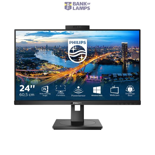 Philips | LCD Monitor with Windows Hello Webcam | 242B1H/00 | 23.8 " | IPS | FHD | 16:9 | 75 Hz | 4 ms | 1920 x 1080 pixels | 250 cd/m² | HDMI ports quantity 1 | Black image 1