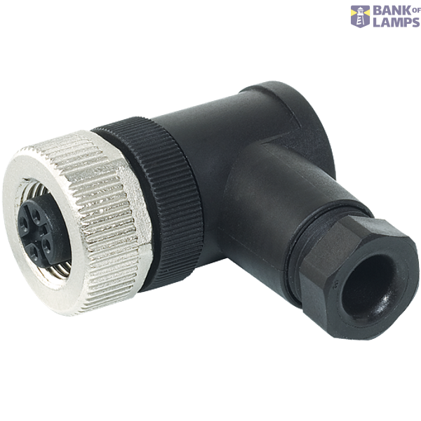 M12 female 90° A-cod. screw terminal 8-pol., max. 0.5mm², 6 - 8mm image 2