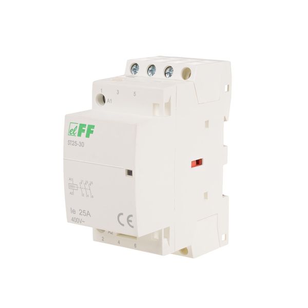 Modular contactor, rail mounting, 3NO contacts, 25A image 1