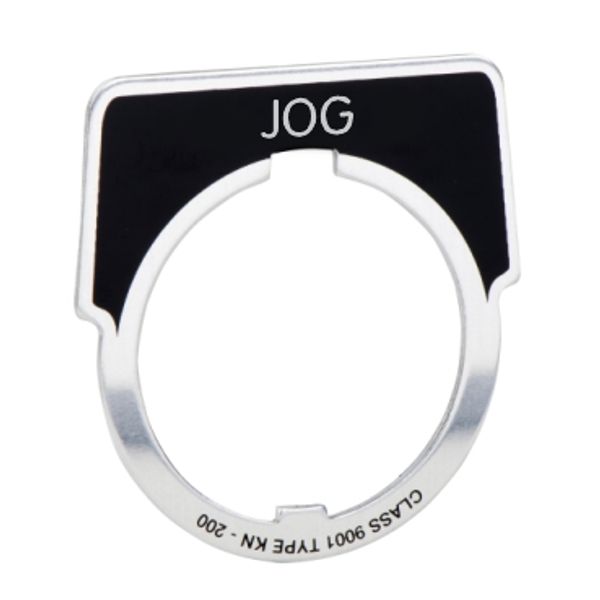 ALU ETIKETHOUDER: JOG image 1