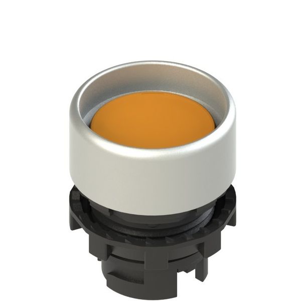 Spring-return orange booted pushbutton image 1