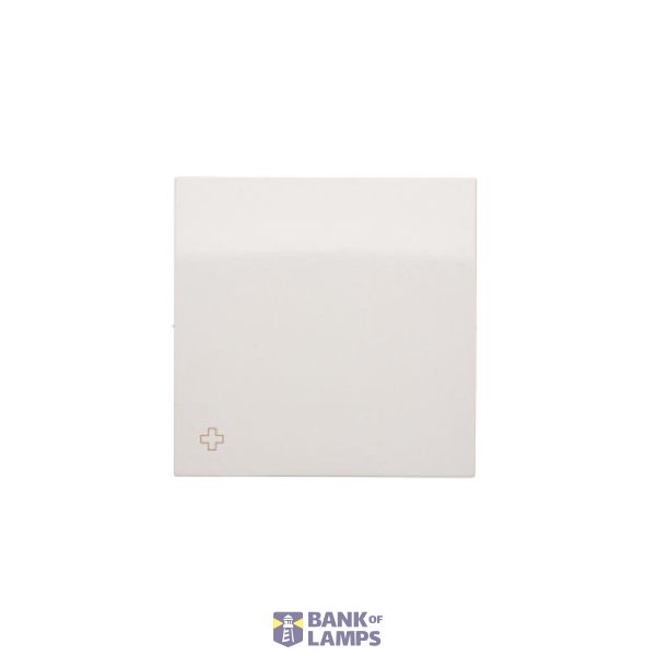 Single button for switches and push buttons, antibacterial white image 1