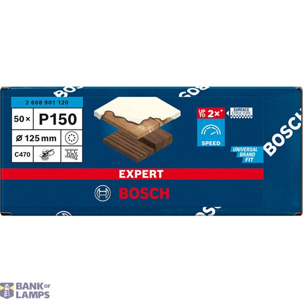 EXPERT C47 Sandpaper with 8 holes for Random Orbital Sanders 125 mm, G 15 5-pc image 1