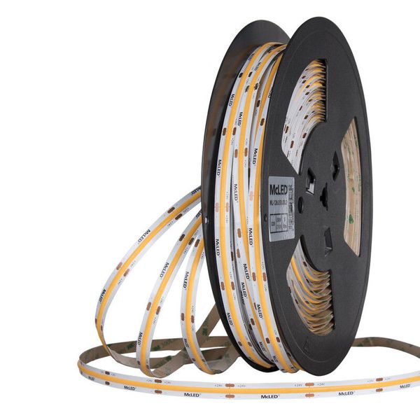 LED strip COB WW, 480LED/m, 5W/m, DC 24V, 531lm/m, CRI90, IP20, 10mm, 5m image 1