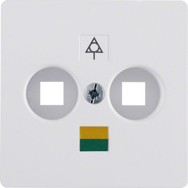Central plate f. soc. out. f. floating output, Accessories, p.white ma image 1