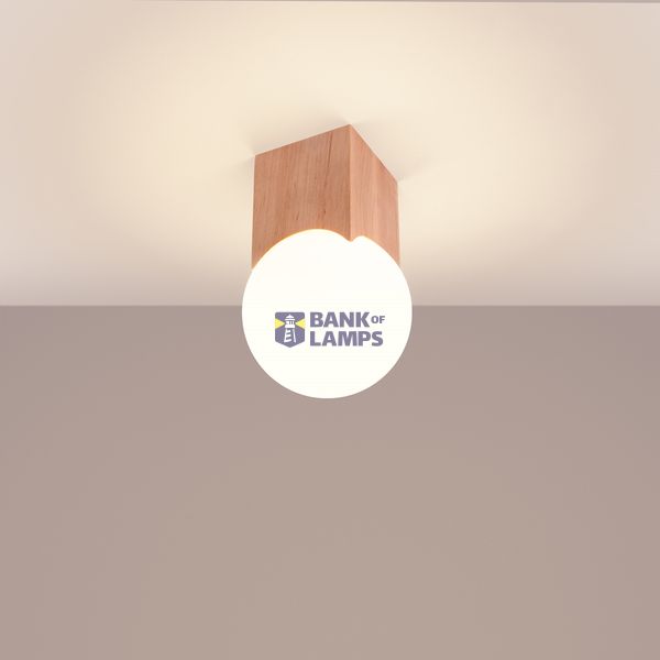 CEILING LAMP SOLIS NATURAL WOOD 1XG9 image 9