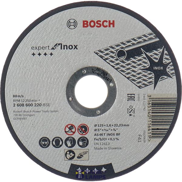 Expert for Inox straight cutting disc AS 46 T INOX BF, 125 mm, 1,6 mm image 1