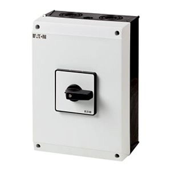 P3-100/I5/N On-Off switch, P3, 100 A, surface mounting, 3 pole + N, with black thumb grip and front plate image 2